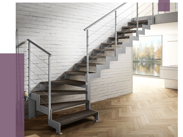 Г-образные лестницы под ключ в Бугуруслане от 36939 руб. | ПРОЛЁТ-Бгр