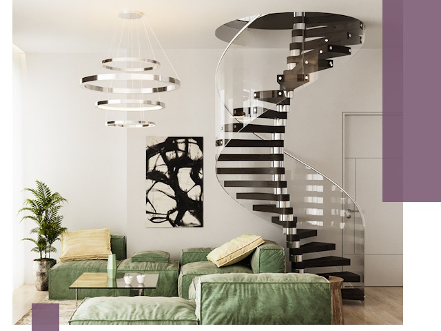 Лестницы для двухуровневой квартиры в Бугуруслане — изготовление и монтаж