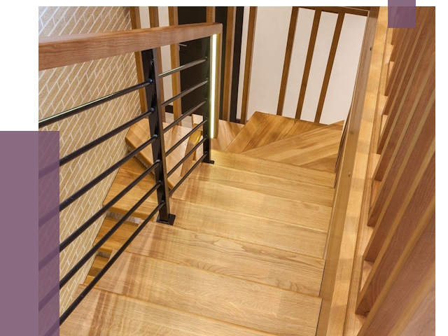 Лестницы из ясеня в Бугуруслане под ключ от 9986 руб. 