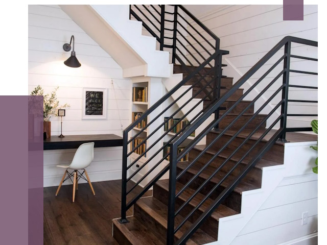 Перила для лестницы в доме в Бугуруслане от 7388 руб. — ПРОЛЁТ-Бгр