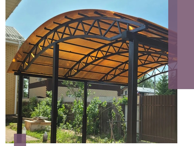 Изготовление навесов под ключ в Бугуруслане из качественных материалов