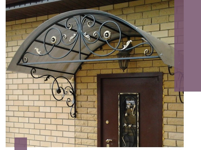 Изготовление козырьков из металла под ключ в Бугуруслане