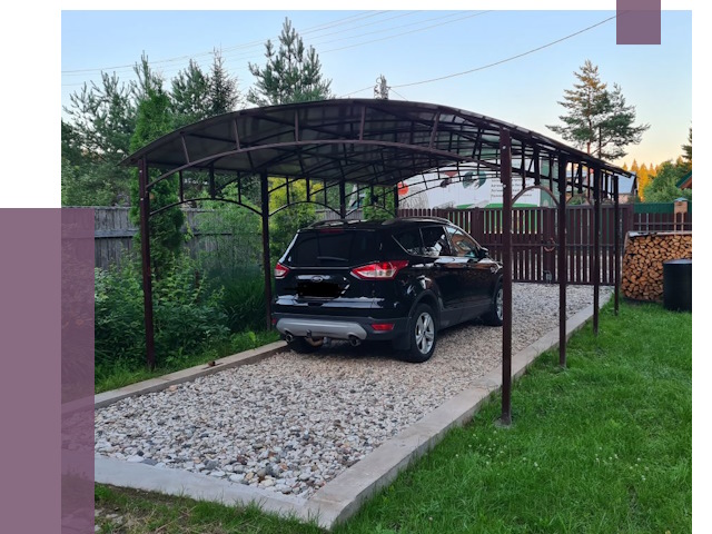 Навесы для автомобиля в Бугуруслане от 13094 руб.  | ПРОЛЁТ-Бгр