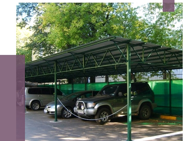 Навесы для парковки в Бугуруслане от 79992 руб. заказать | ПРОЛЁТ-Бгр