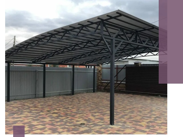 Металлические навесы под ключ в Бугуруслане — изготовление и монтаж