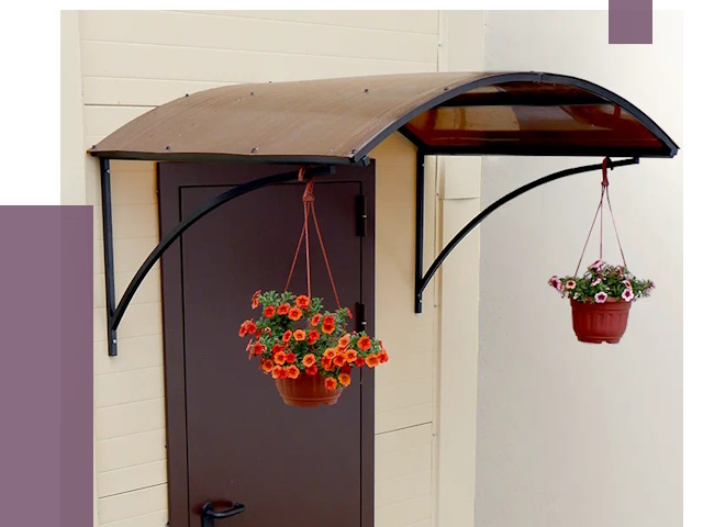 Козырьки над входом в Бугуруслане от 14776 руб.  | ПРОЛЁТ-Бгр