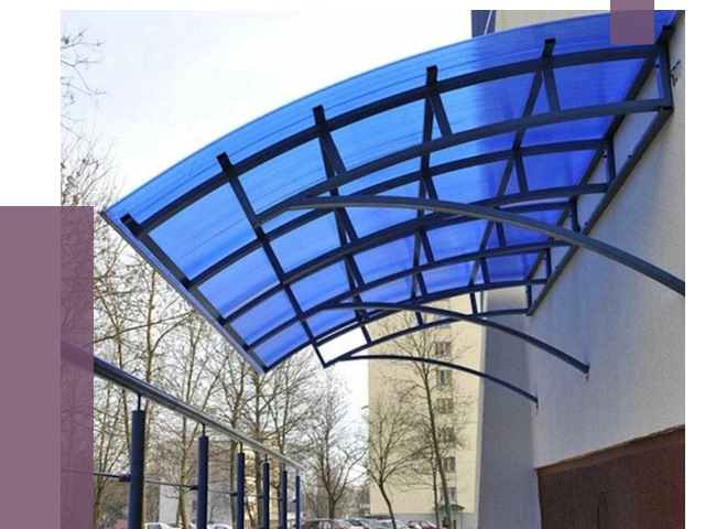 Козырьки из поликарбоната в Бугуруслане от 4280 руб. под ключ | ПРОЛЁТ-Бгр