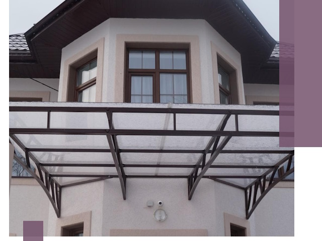 Козырьки из поликарбоната под ключ в Бугуруслане