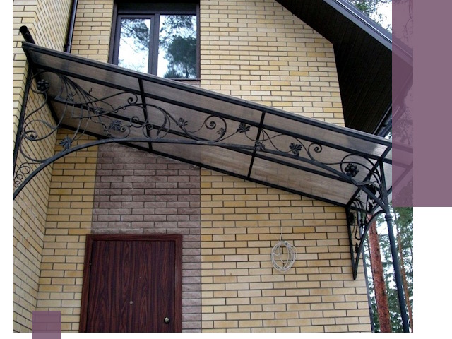 Односкатные козырьки из металла под ключ в Бугуруслане