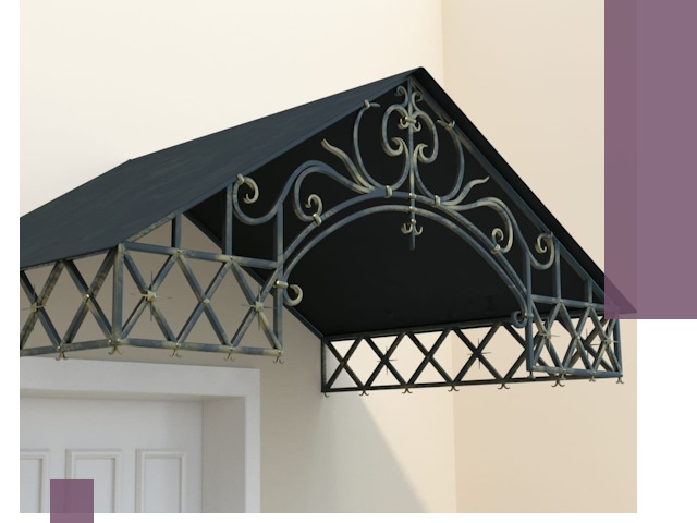 Двускатные металлические козырьки под ключ в Бугуруслане