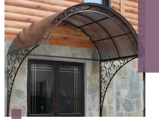 Арочные козырьки под ключ в Бугуруслане: изготовление и монтаж