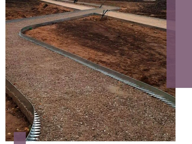 Металлические бордюры под ключ в Бугуруслане — изготовление и монтаж