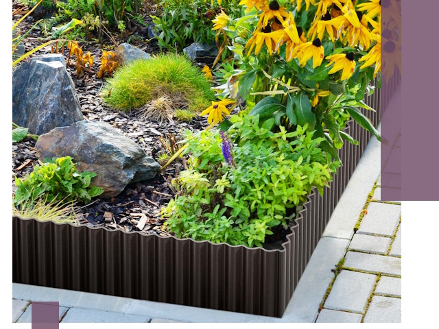 Металлические бордюры для клумб в Бугуруслане — производство и монтаж